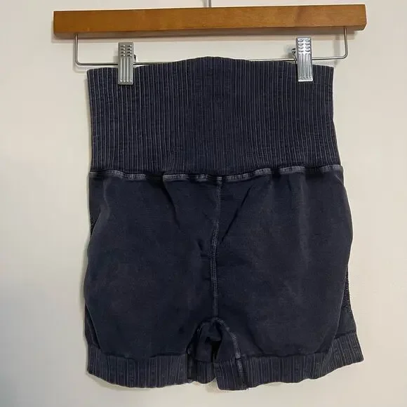 NWOT Free People Movement Good Karma Shorts in Washed Black - Picture 4 of 5